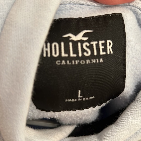 UNISEX Light Blue Hollister Sweatshirt/Hoodie - Picture 4 of 4